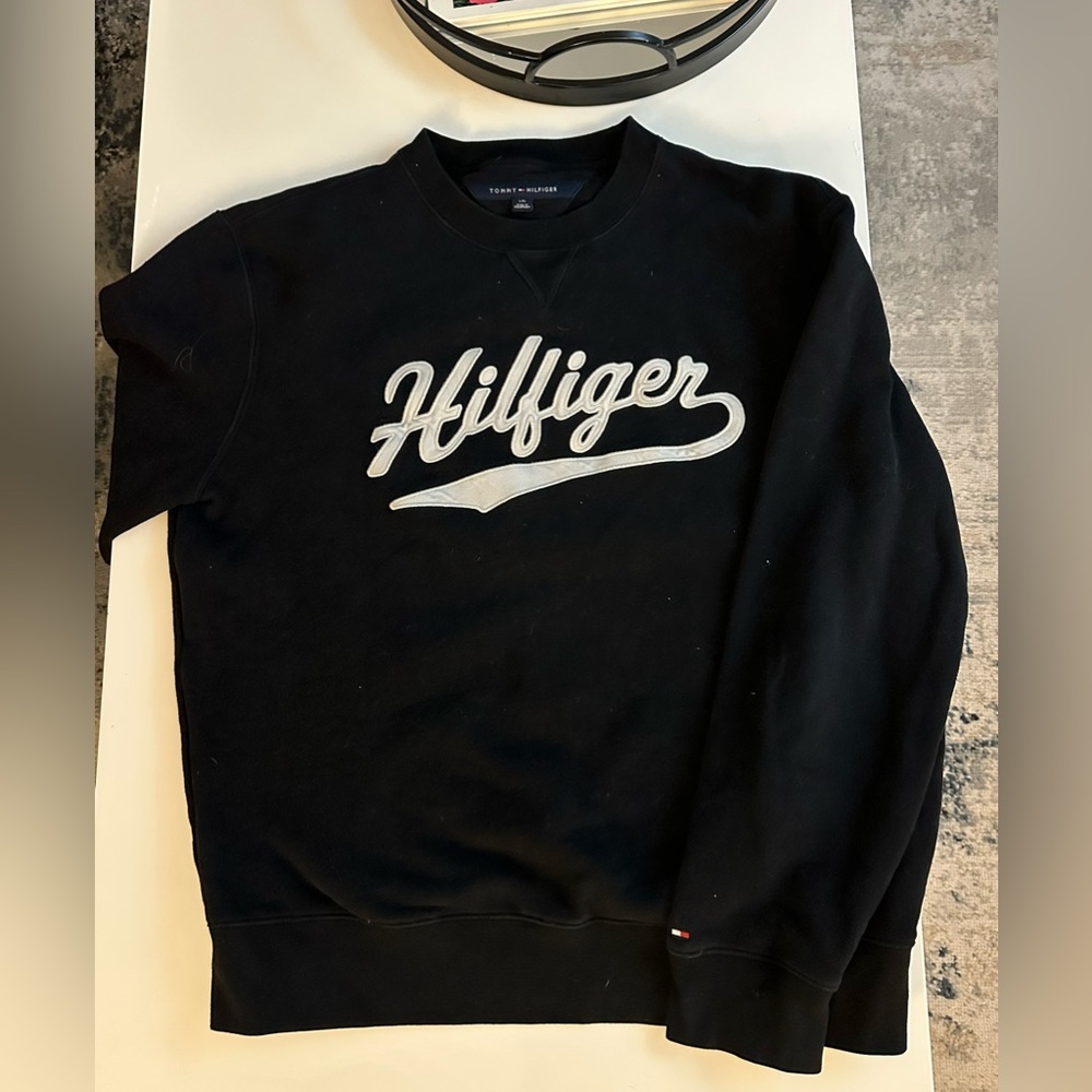 Black Tommy Hilfiger Crew Neck Sweater